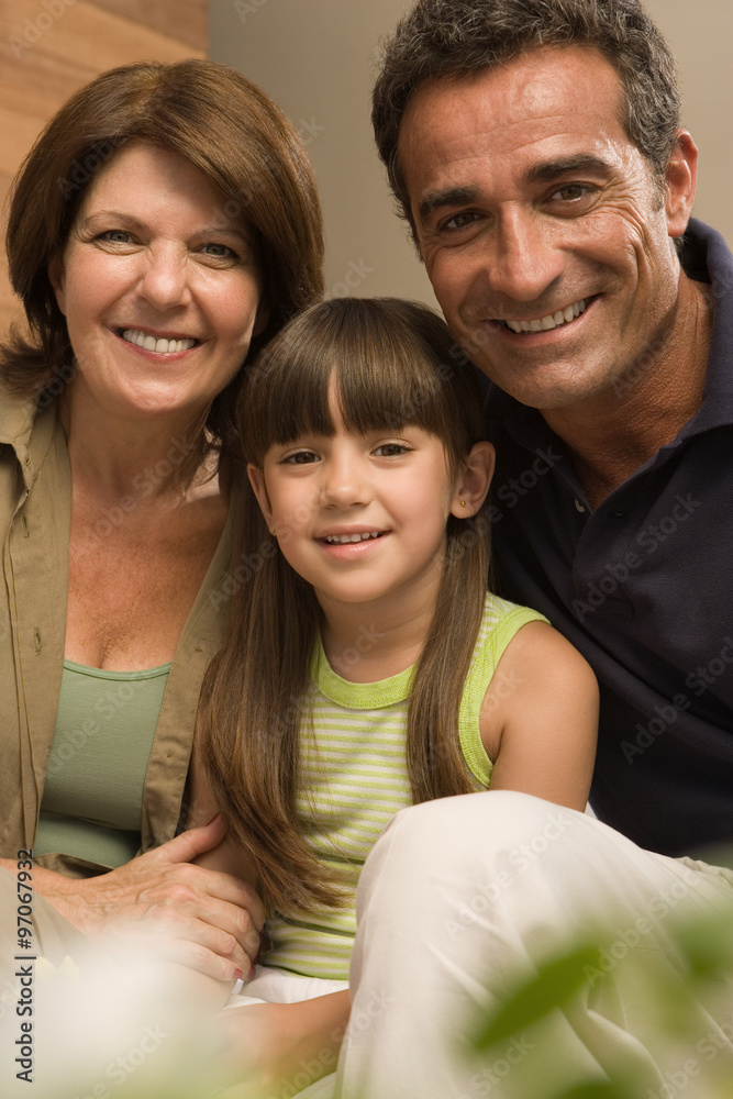 Girl and grandparents