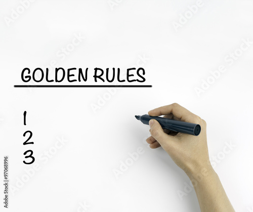 Golden Rules on a white background