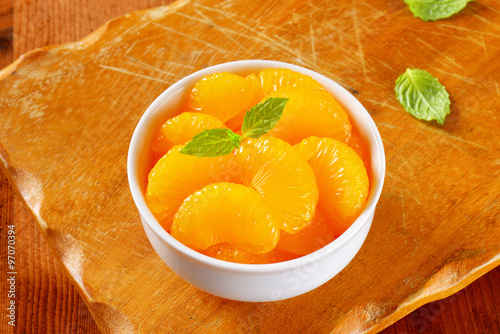 Fototapeta Naklejka Na Ścianę i Meble -  Canned Mandarin Oranges