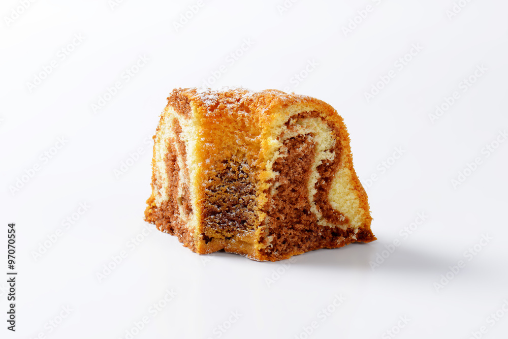 Piece of marble cake Piece of marble cake