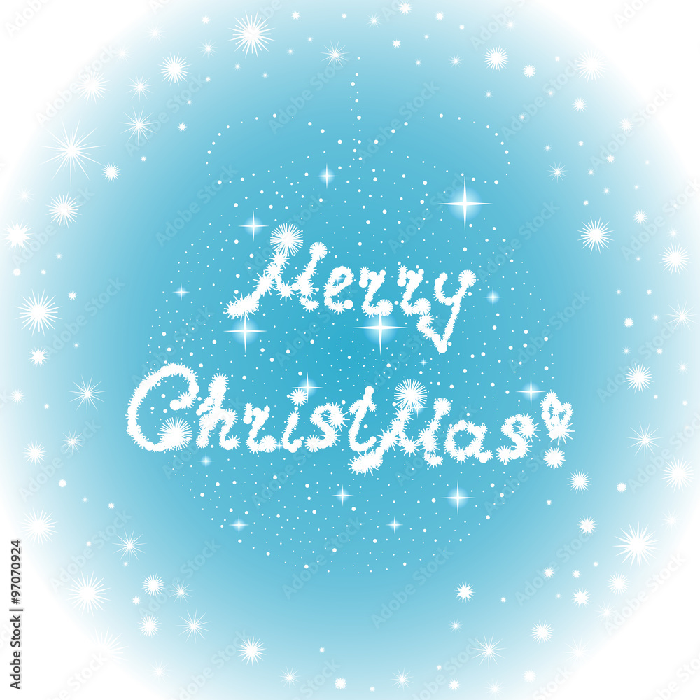 Happy New Year vector background with sign on a frozen window 