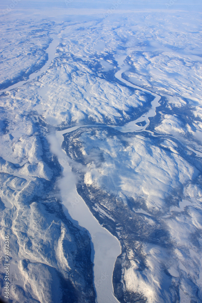 Fototapeta premium frozen river in Canada