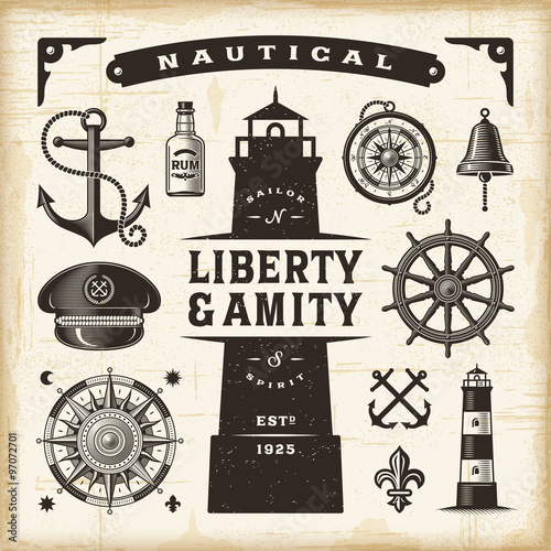 Vintage nautical set