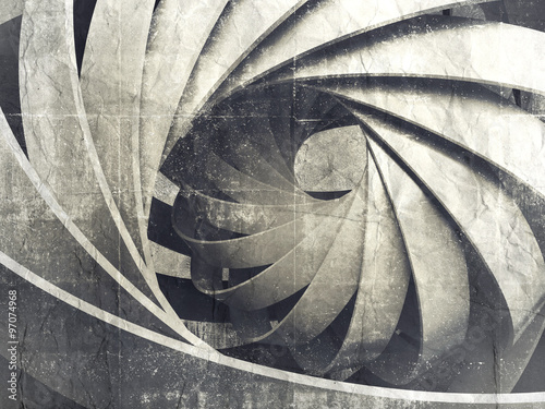 Fototapeta Naklejka Na Ścianę i Meble -  Abstract digital background with 3d spiral structure