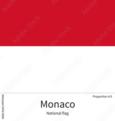 Free Download National flag of Monaco with correct proportions, element, colors - GFXLoad