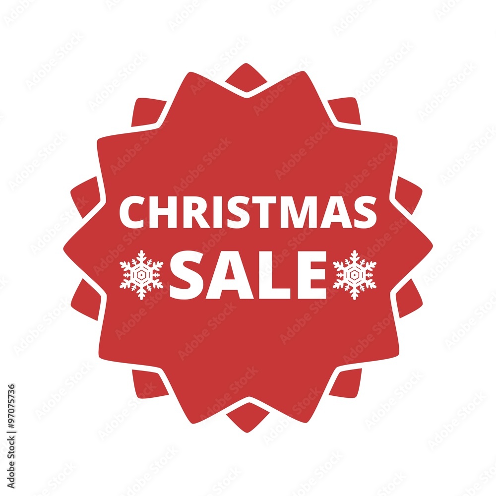 Christmas Sale button sign icon