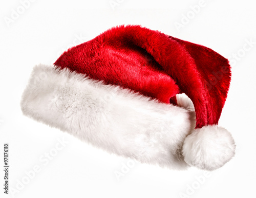 Santa hat on white