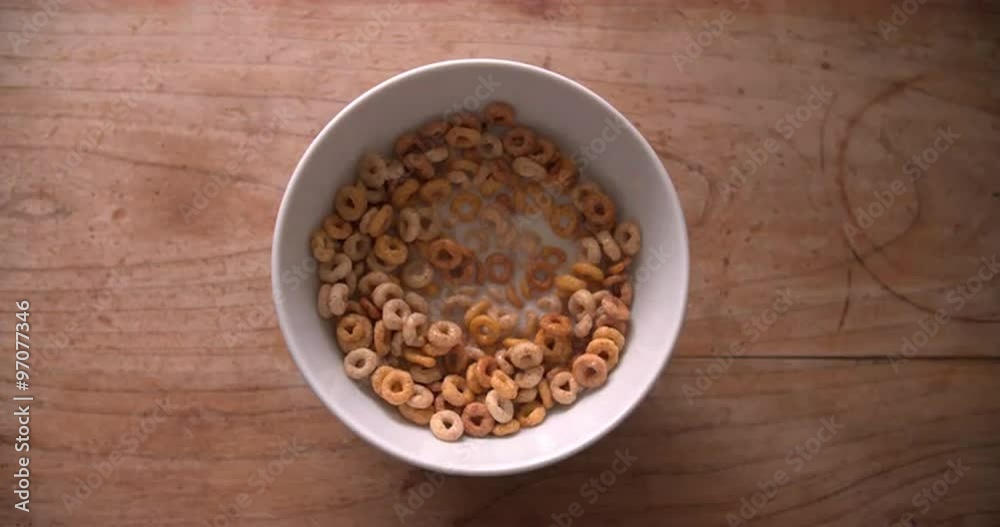 Point Of View Shot Of Person Eating Bowl Of Breakfast Cereal Point Of View Shot Of Person Eating Bowl Of Breakfast Cereal