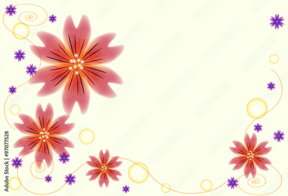 abstract floral background with spiral patterns