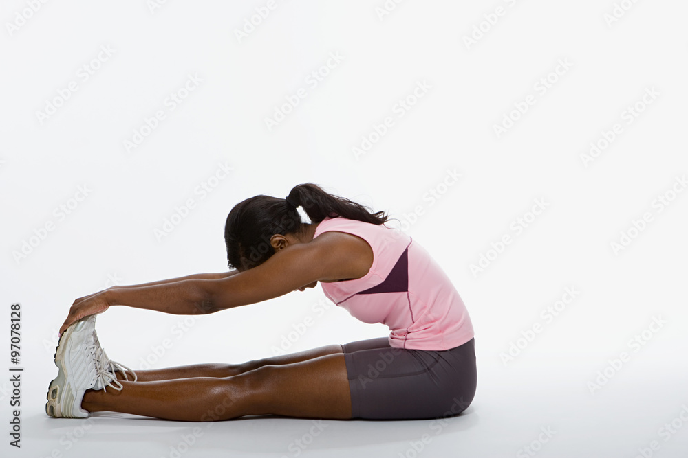 Fototapeta premium one woman stretching