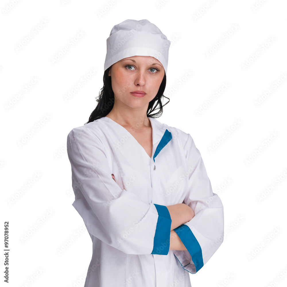 Serious young woman medical doctor Serious young woman medical doctor