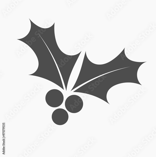 Holly berry Christmas icon