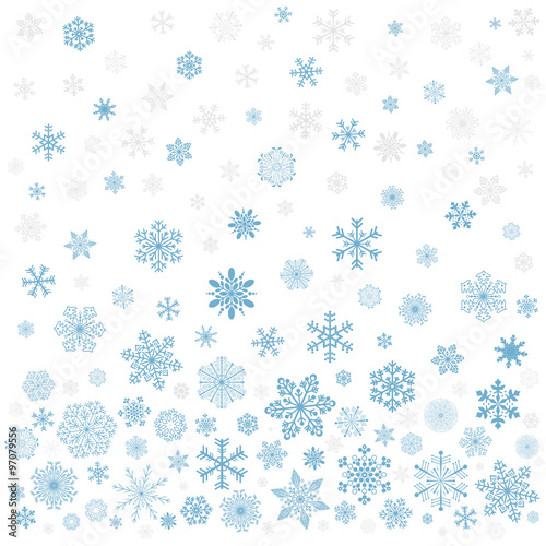 set of snowflakes for background, vector version