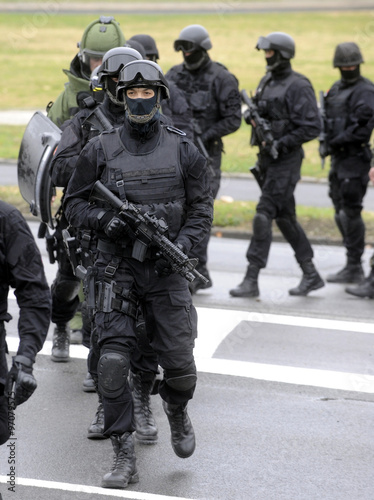 Special police team in action