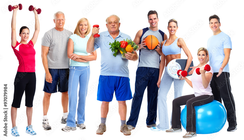 Fototapeta premium Group of healthy fitness people.