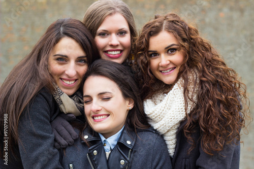 Young, happy, smiling friends