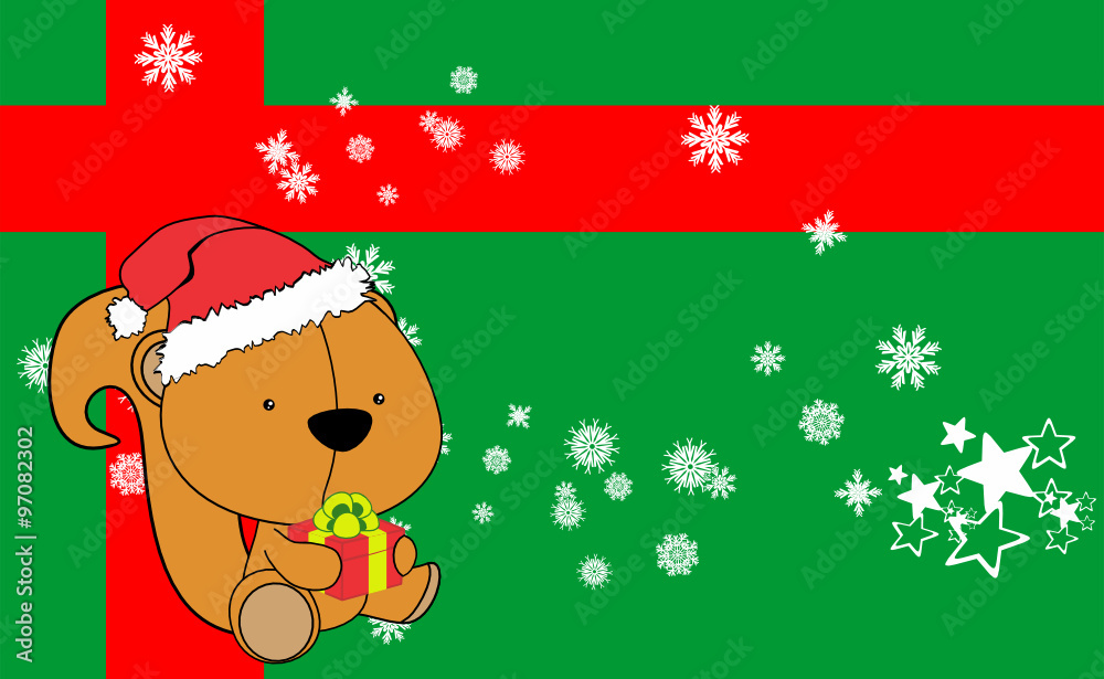 baby squirrel cartoon xmas background in vector format very easy to edit baby squirrel cartoon xmas background in vector format very easy to edit