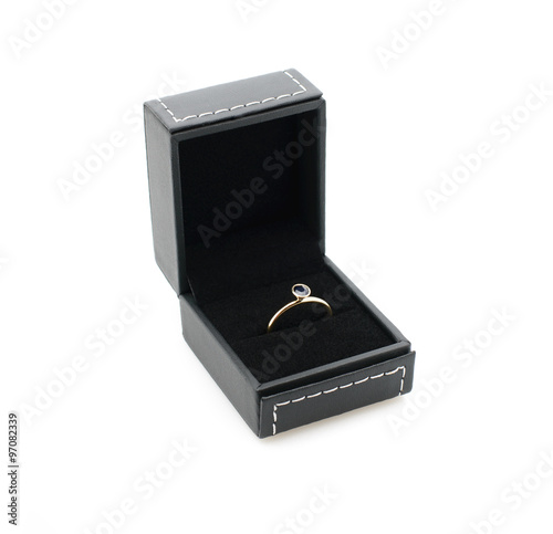 engagement ring in gift box