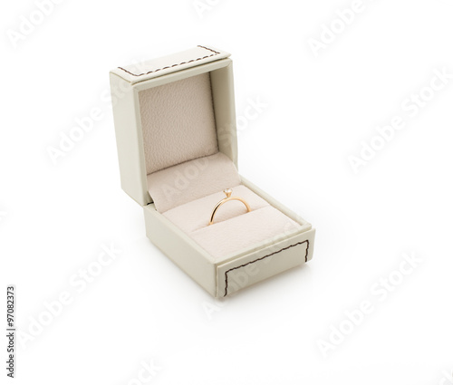 engagement ring in gift box