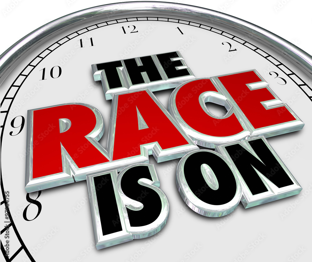 The Race is On Clock Game Competition Challenge Starting The Race is On Clock Game Competition Challenge Starting