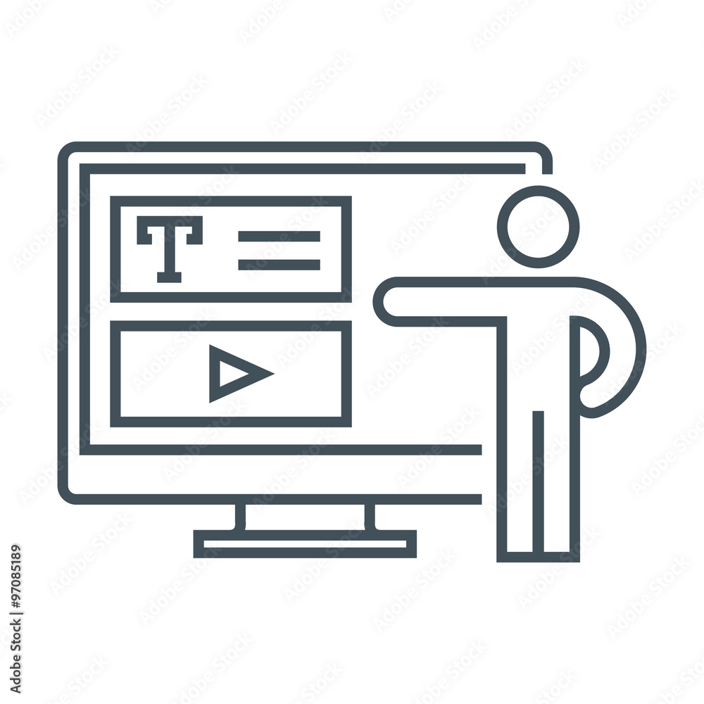 Internet education icon Internet education icon
