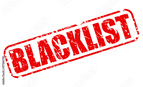 BLACKLIST red stamp text