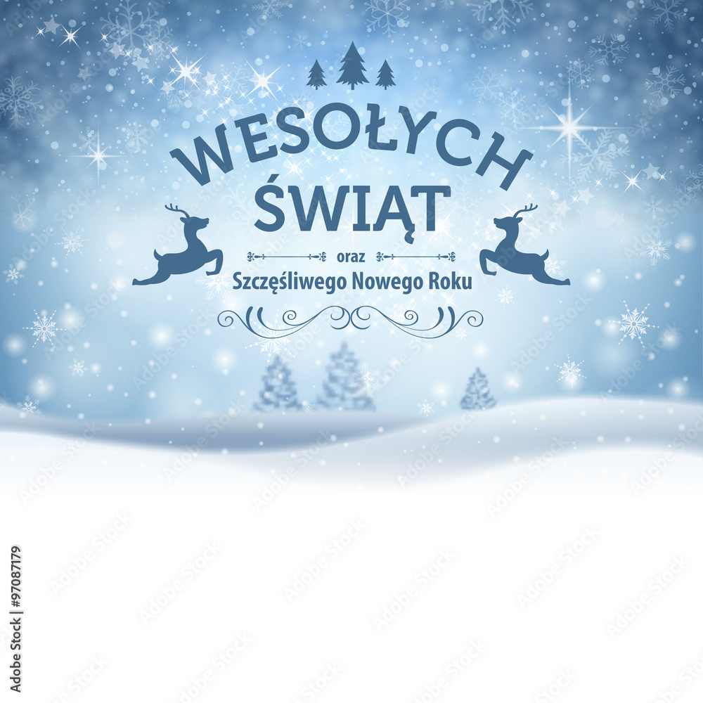 Wesołych Świąt Bożego Narodzenia - Merry Christmas card