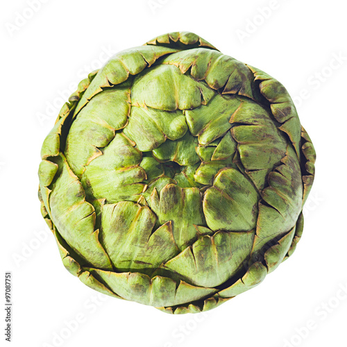 artichoke isolated on white background