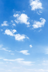 Canvas schilderij Hemel Blauwe hemel met witte wolken  © ABCDstock