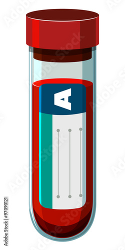 Blood type A in test tube