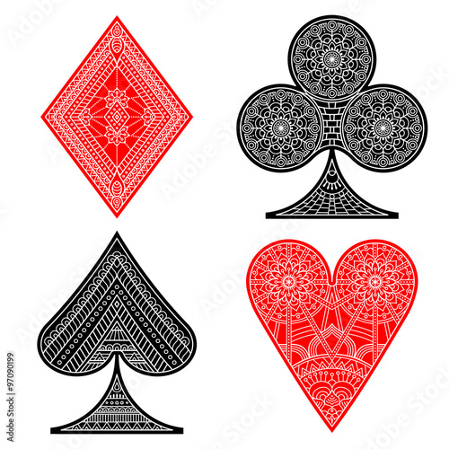 Poker set in ethnic style