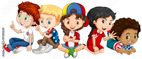 Children from many countries