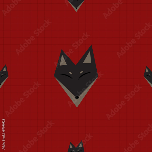 Brown Fox Red Background Ve...