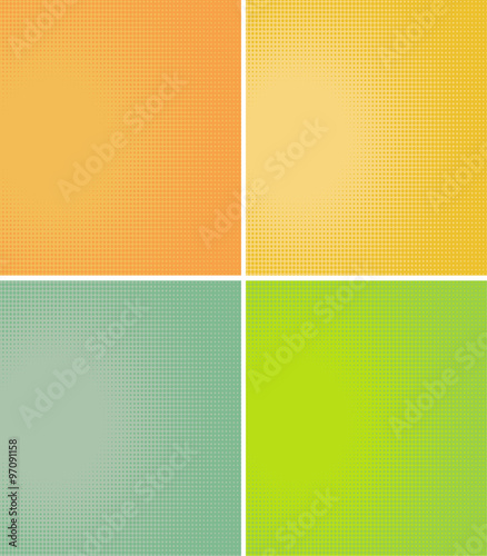radial light effect gradient in halftone style