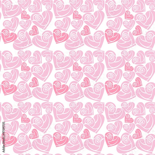 seamless pattern of hearts