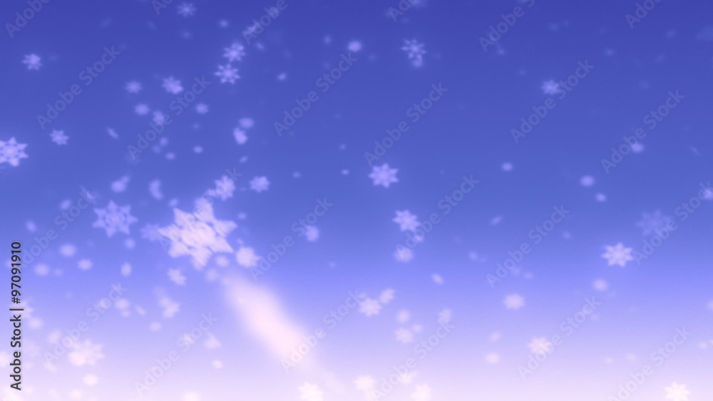 Winter Christmas background, falling snowflakes. HD 1080 seamless loop Winter Christmas background, falling snowflakes. HD 1080 seamless loop