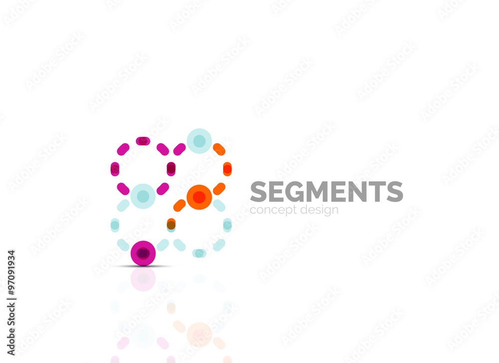 Vector outline minimal abstract geometric logo