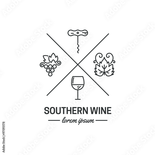 Hipster Wine Logo