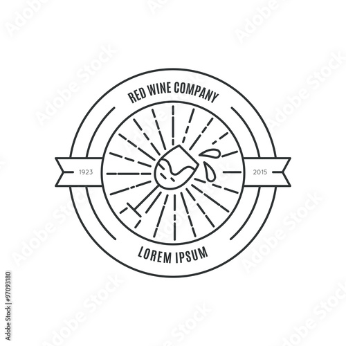 Hipster Wine Logo