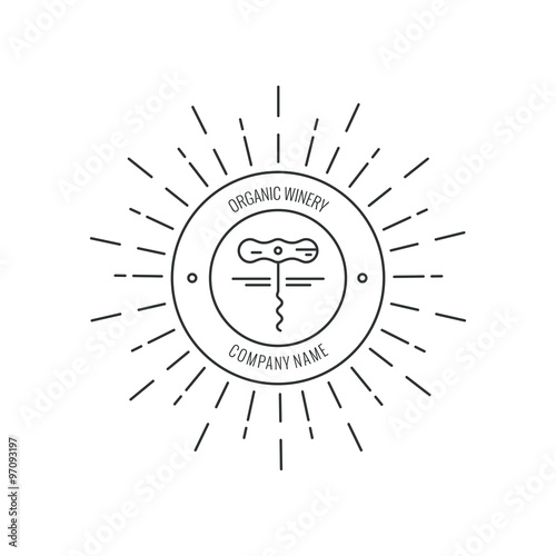 Hipster Wine Logo