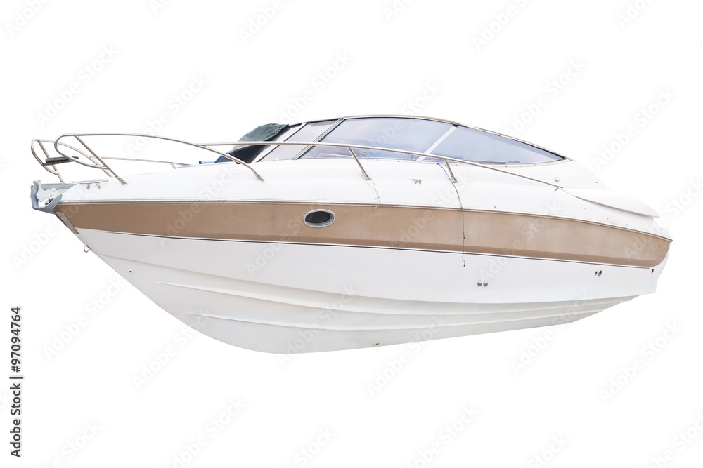 The image of boat in a Kotor bay, Montenegro The image of boat in a Kotor bay, Montenegro