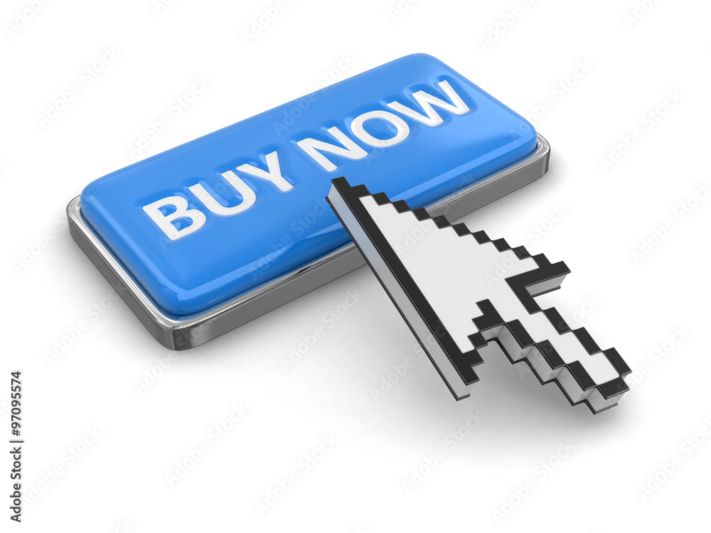 Cursor and button BUY NOW. Image with clipping path Cursor and button BUY NOW. Image with clipping path