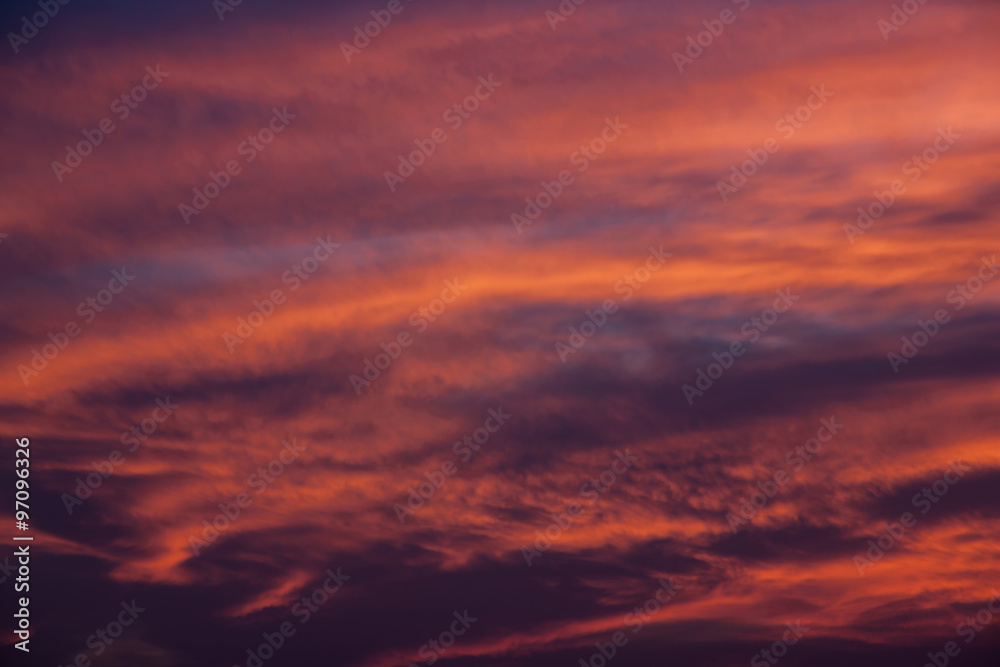 Cloud in twilight rainy season