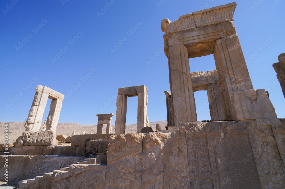 Ancient ruins of Persepolis, the ceremonial capital of the Achae