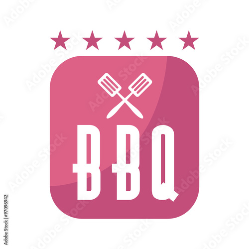 Vector color barbecue grill party icon