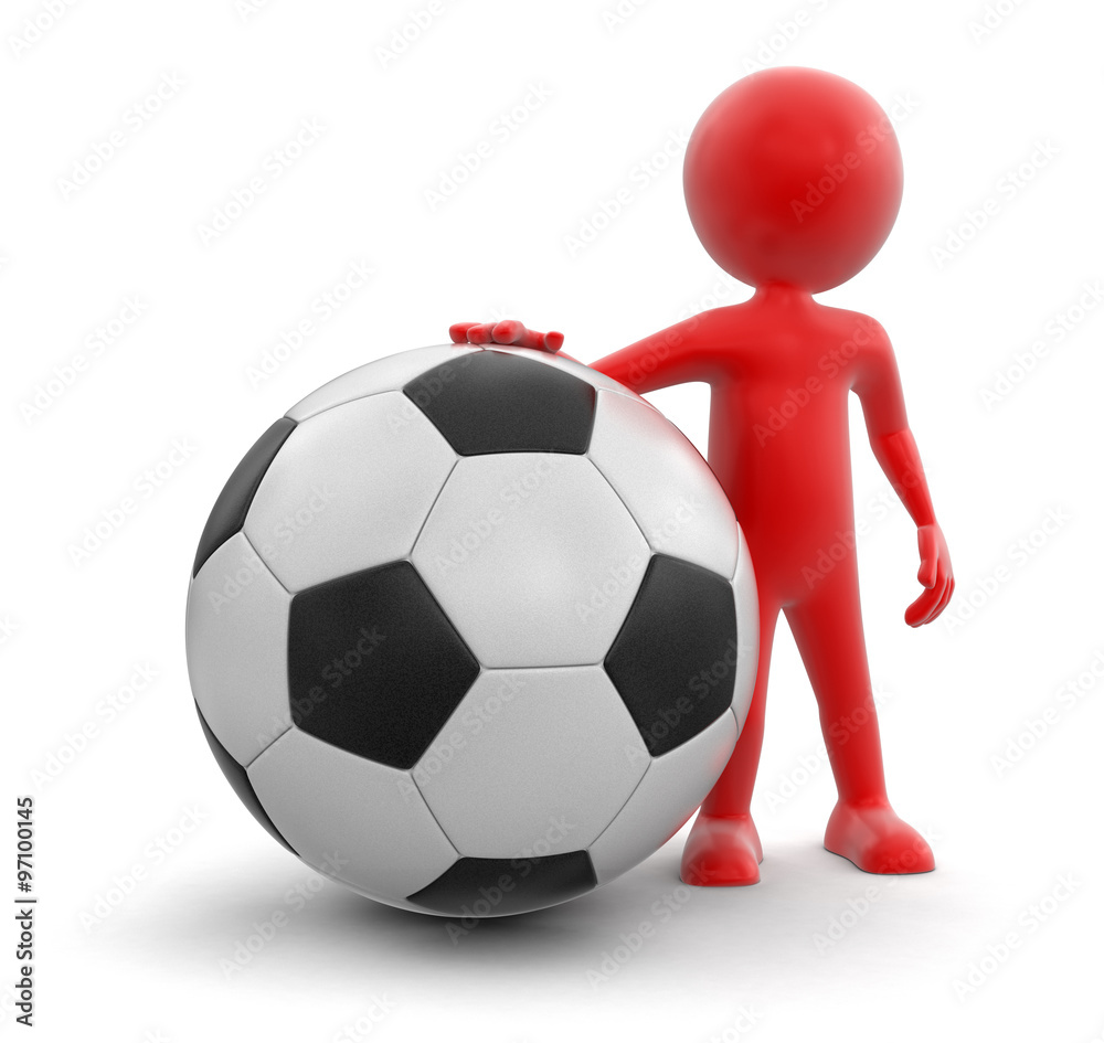 Man with Soccer football (clipping path included) Man with Soccer football (clipping path included)