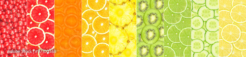 collage of different fruit slices