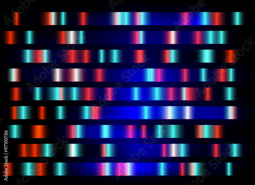 colourful medical dna results with black background