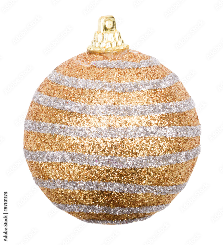 Gold christmas baubles