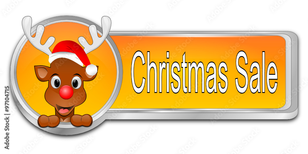 Fototapeta premium Christmas Sale button